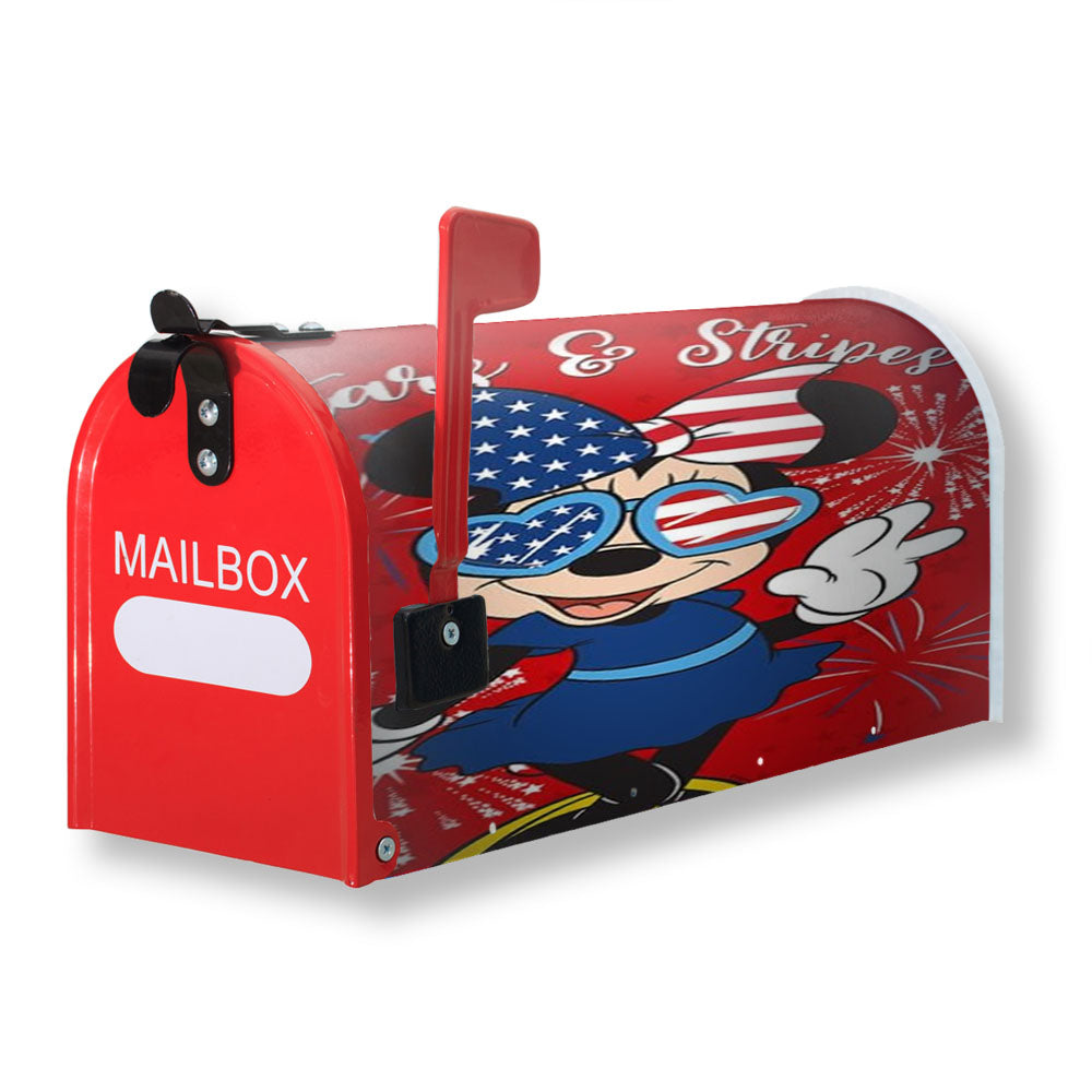 Americana Stars And Stripes Minnie Magnetic Mailbox Cover - 18.0" X 21.0"