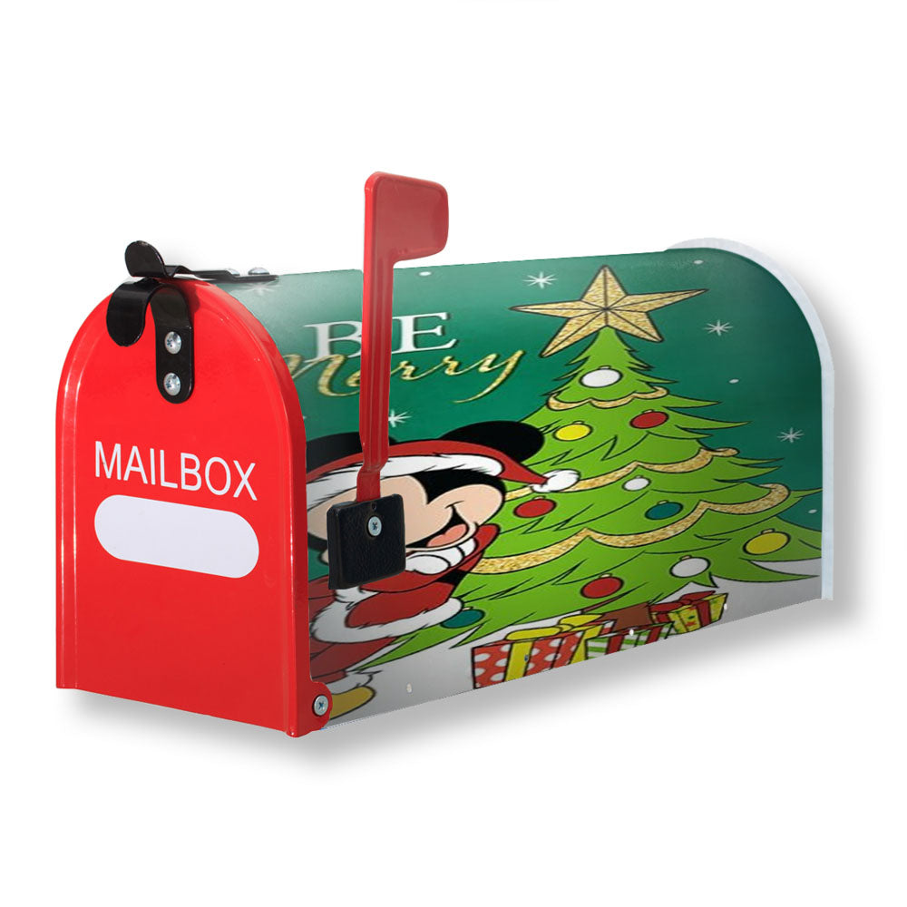 Be Merry Santa Mickey Magnetic Mailbox Cover - 18.0" X 21.0"
