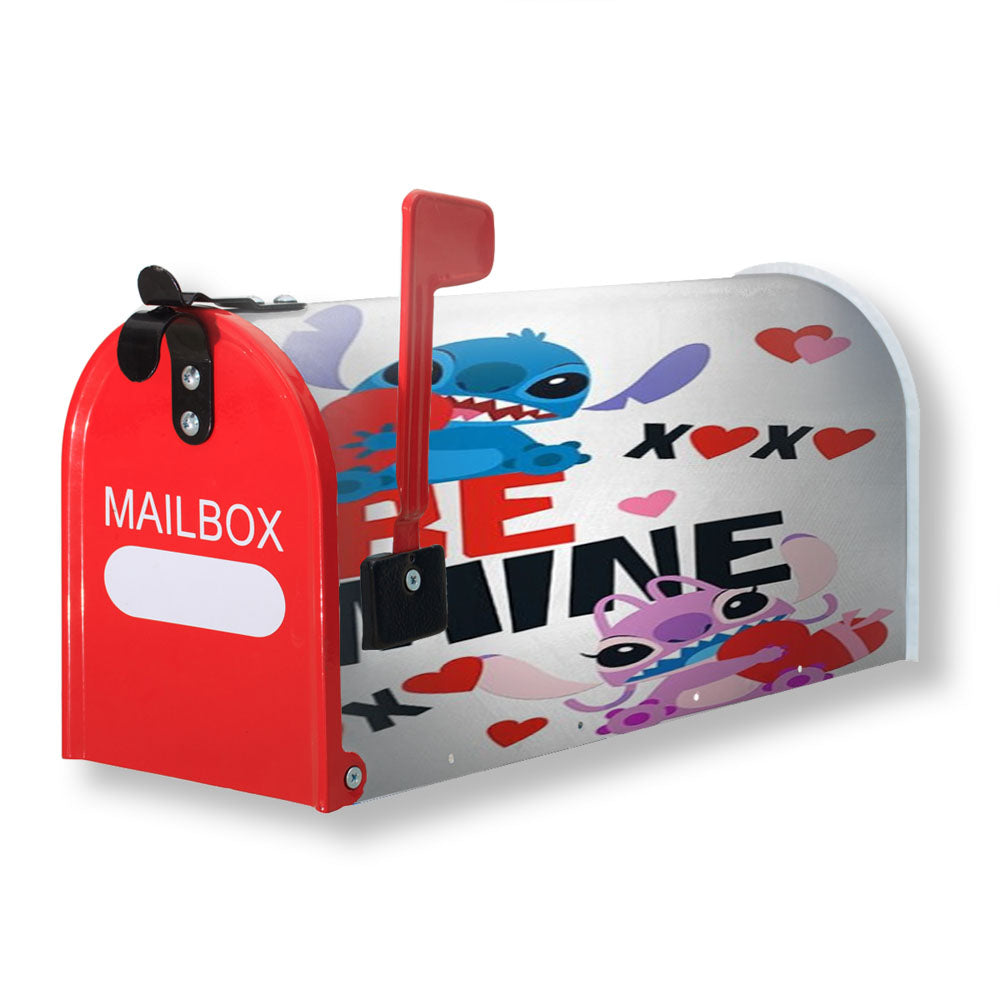 Be Mine Stitch & Angel Magnetic Mailbox Cover - 18.0" X 21.0"