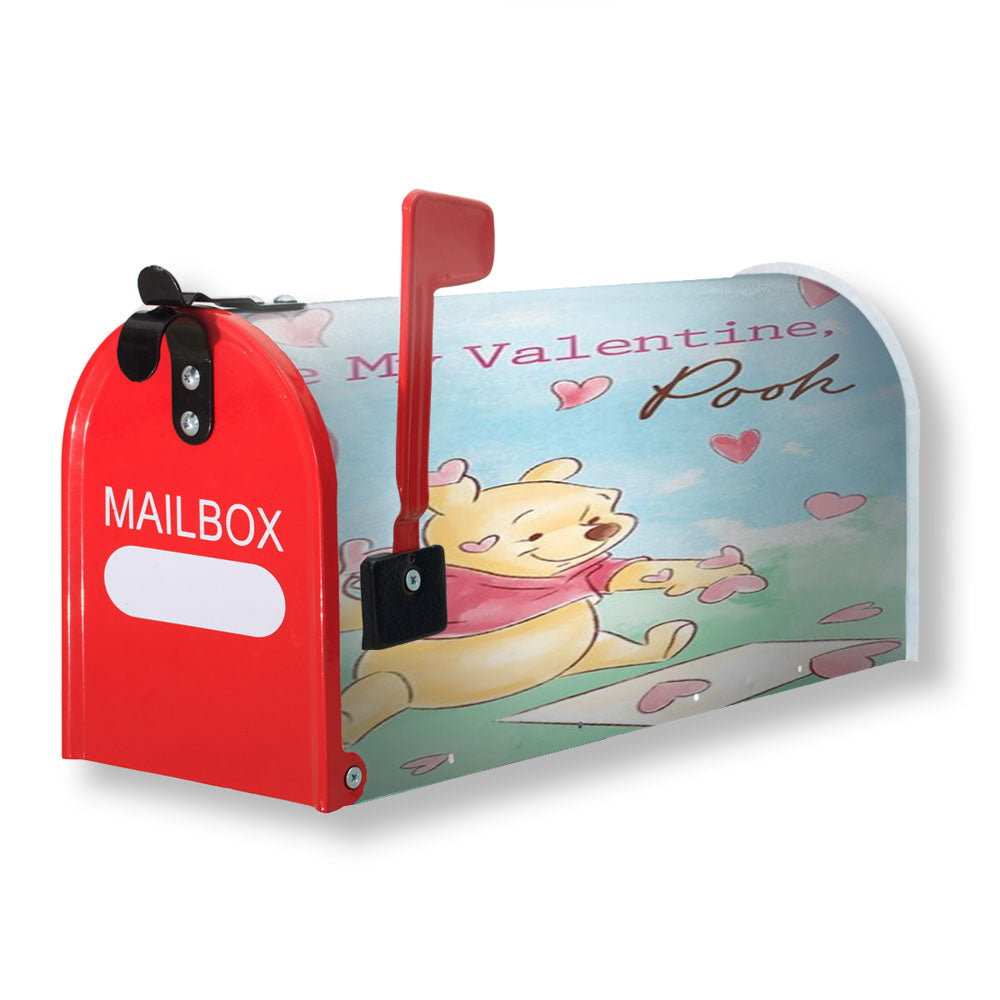 Be My Valentine Pooh Magnetic Mailbox Cover - 18.0" X 21.0"