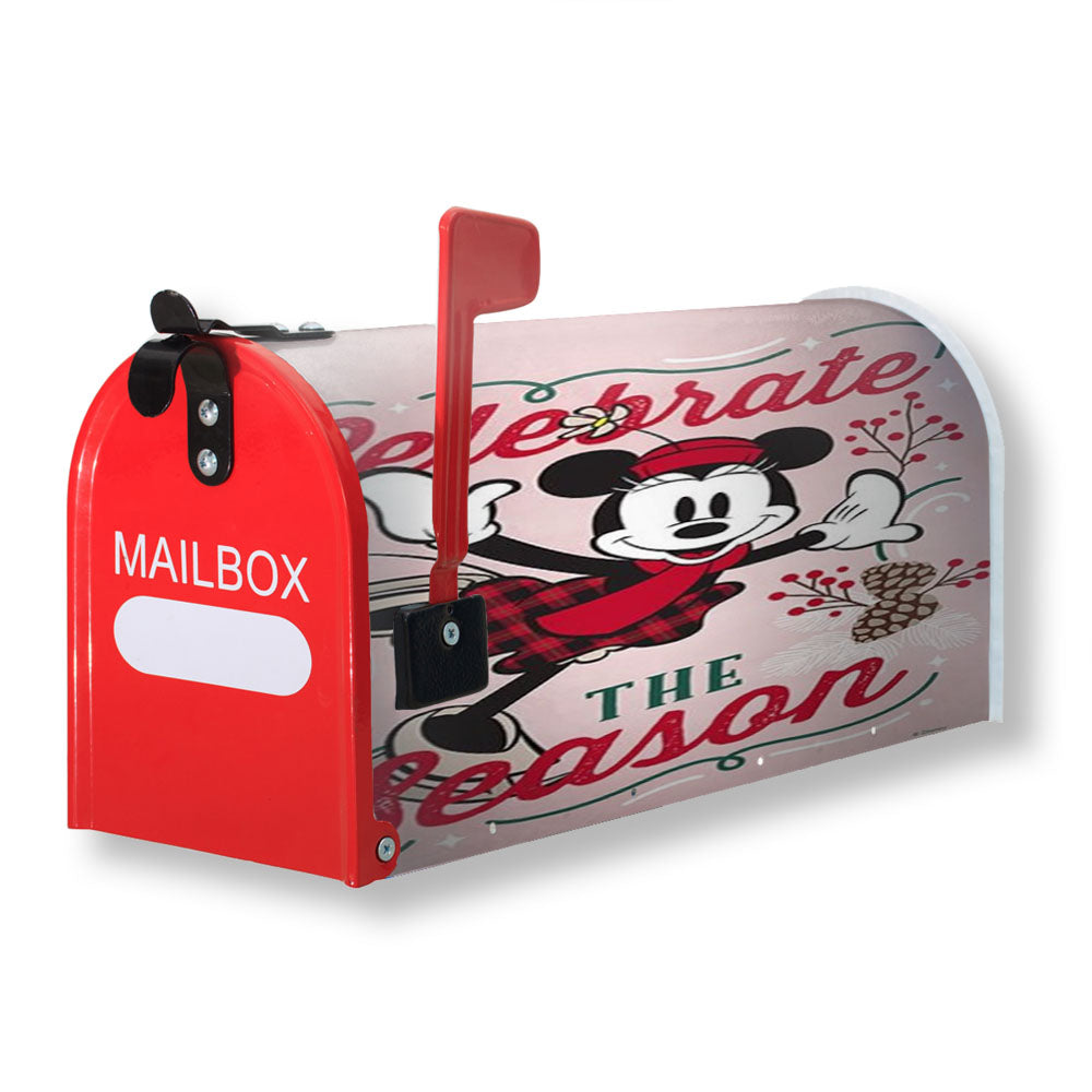 Celebrate The Season Minnie Mouse Magnetic Mailbox Cover - 18.0" X 21.0"