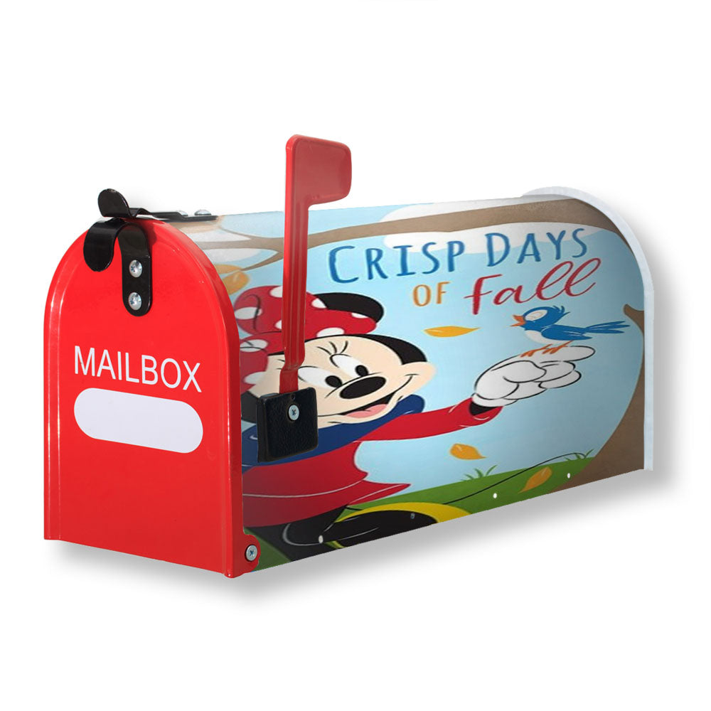 Crisp Days Of Fall Minnie Magnetic Mailbox Cover - 18.0" X 21.0"