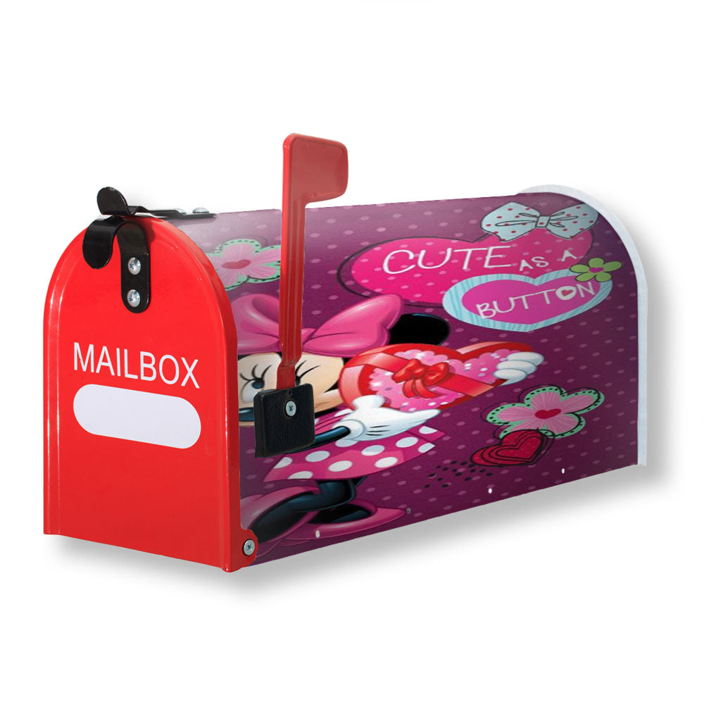Cute As A Button Minnie Magnetic Mailbox Cover - 18.0" X 21.0"