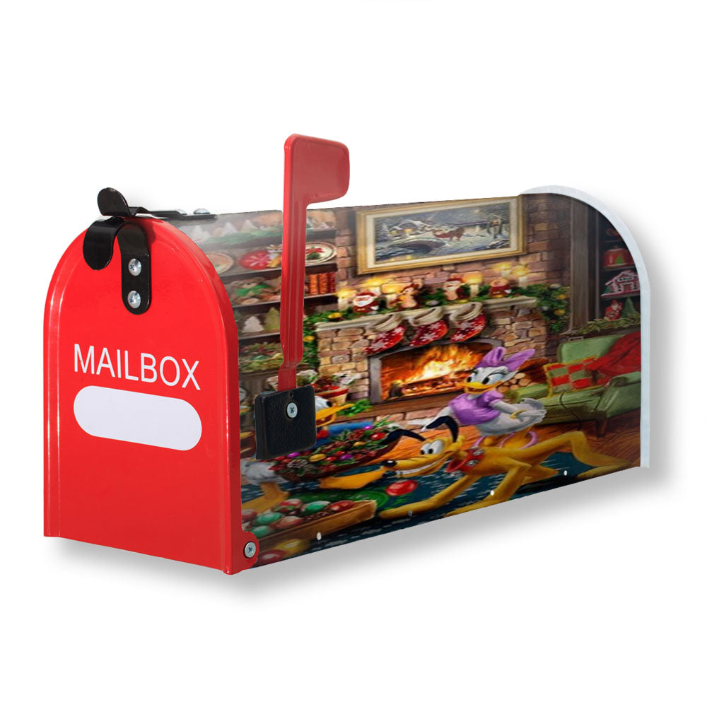 Donald Duck And Daisy Duck Christmas Magnetic Mailbox Cover - 18.0" X 21.0"