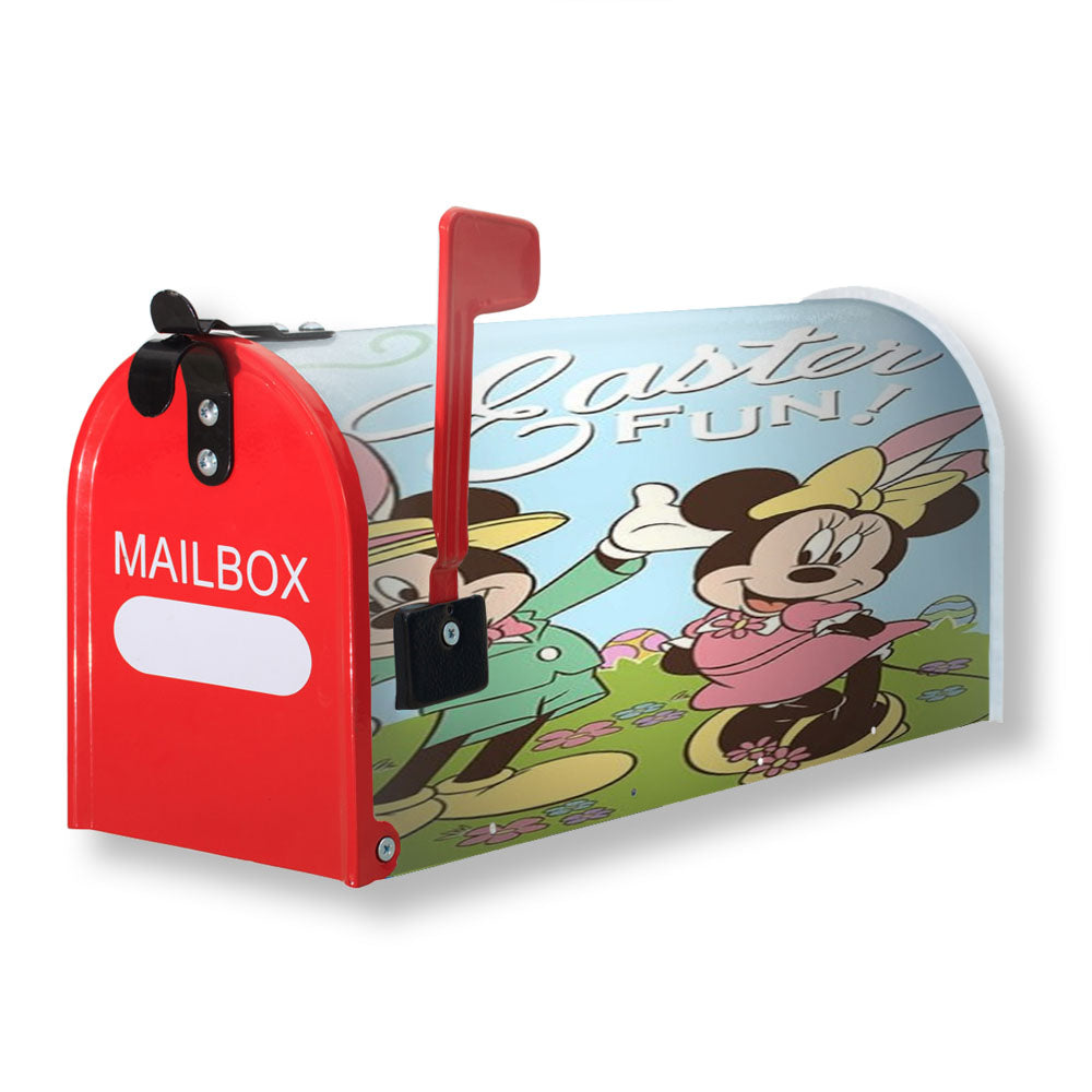 Easter Fun Mickey And Minnie Magnetic Mailbox Cover - 18.0" X 21.0"