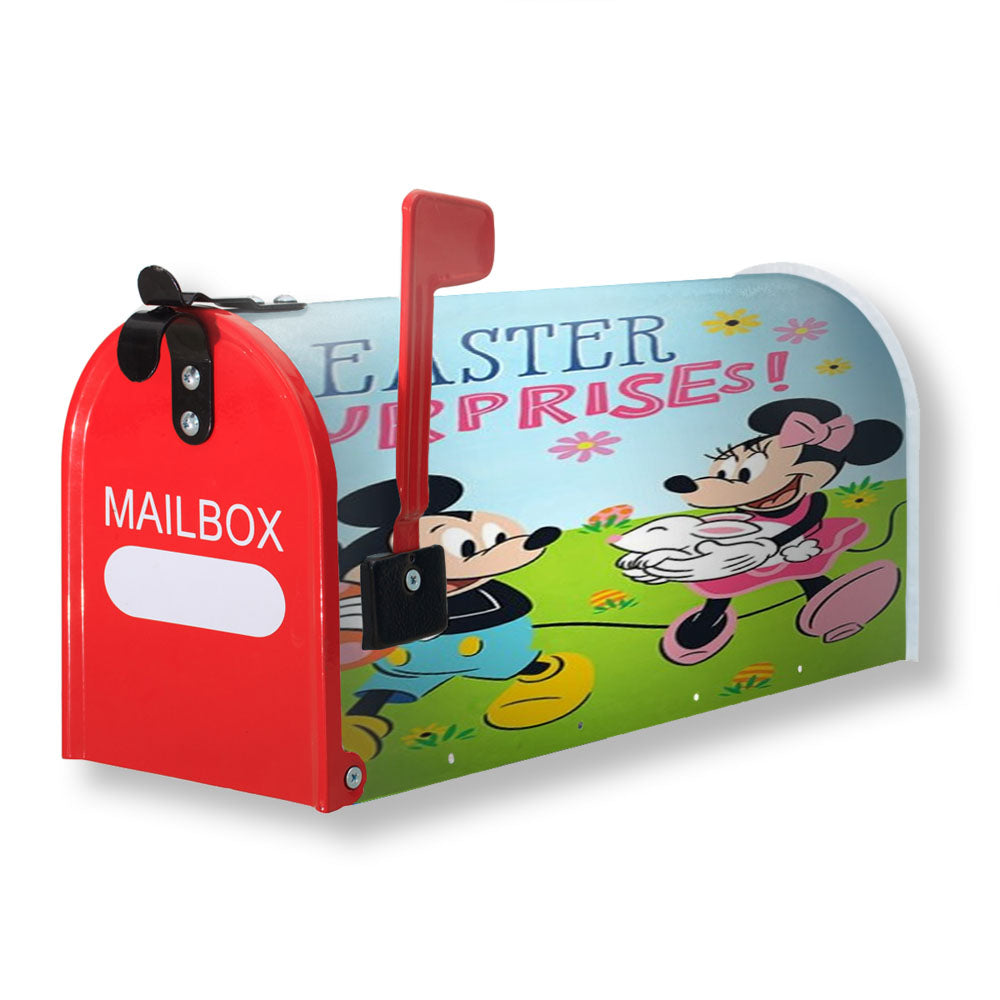 Easter Surprise Mickey And Minnie Magnetic Mailbox Cover - 18.0" X 21.0"