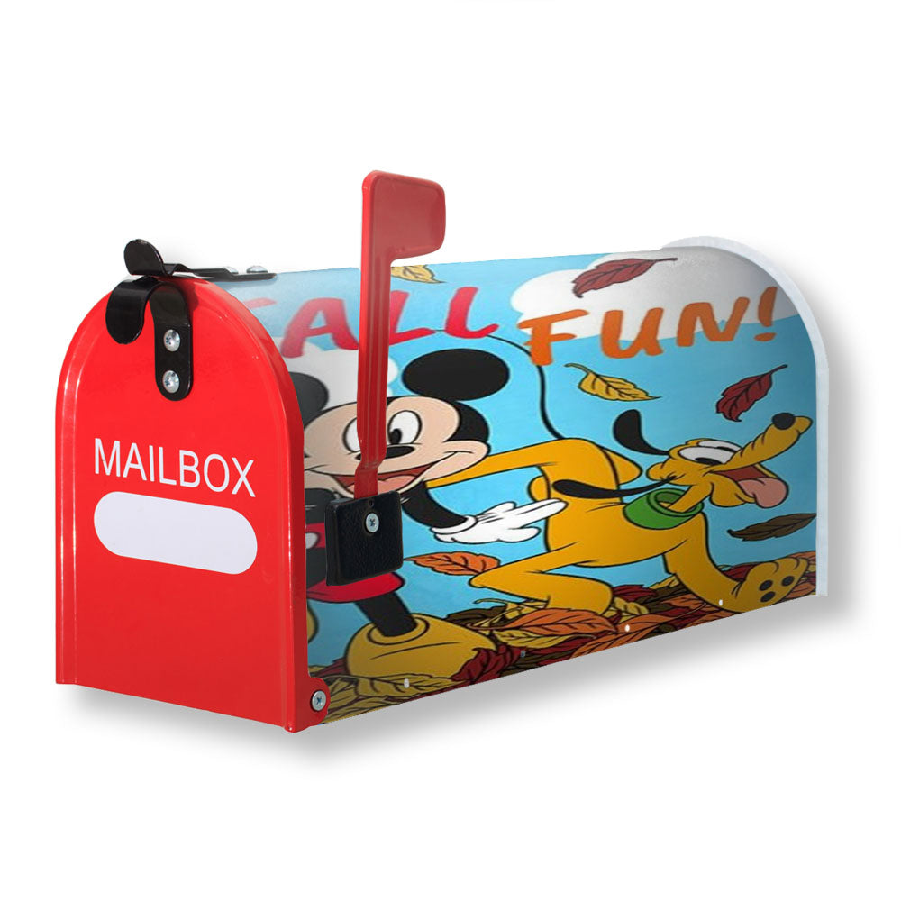 Fall Fun Mickey And Pluto Magnetic Mailbox Cover - 18.0" X 21.0"
