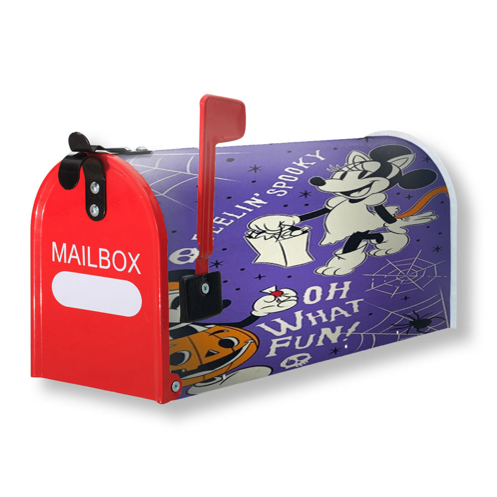 Feeling Spooky Mickey And Minnie Magnetic Mailbox Cover - 18.0" X 21.0"