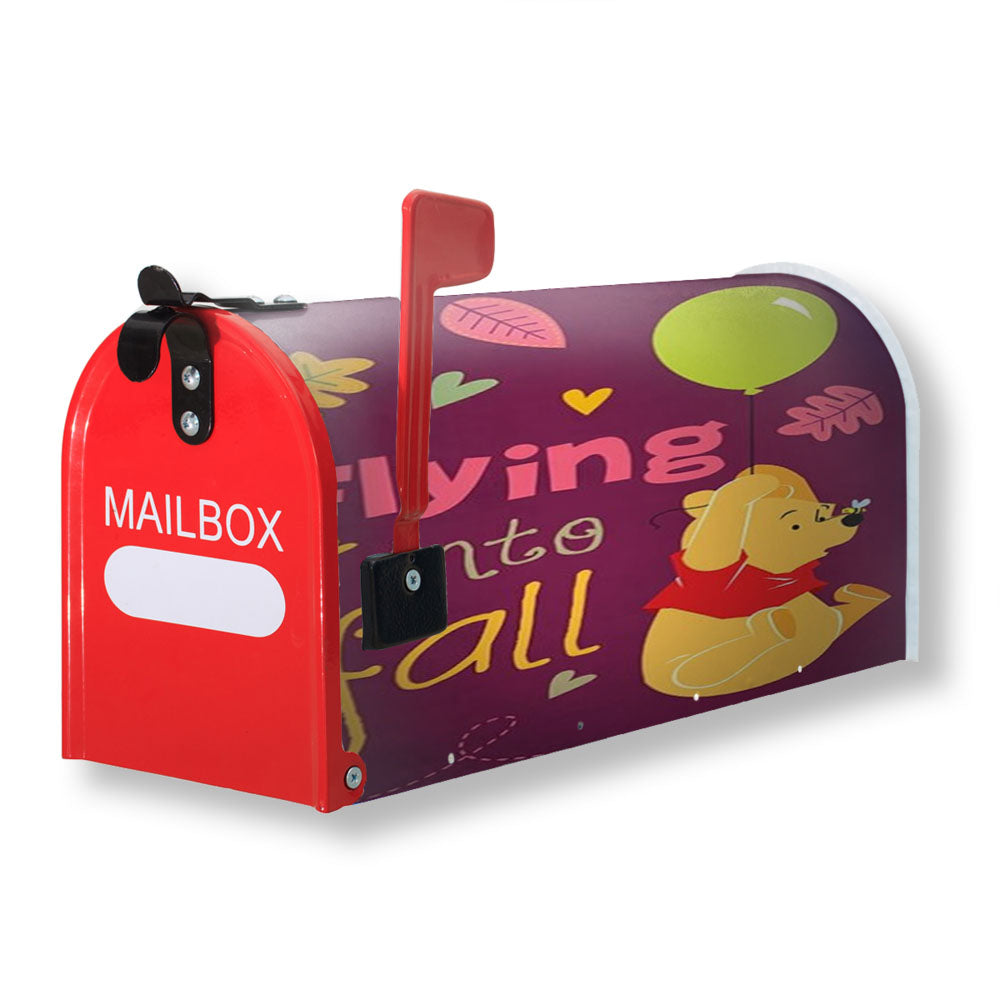 Flying Into Fall Winnie The Pooh Magnetic Mailbox Cover - 18.0" X 21.0"