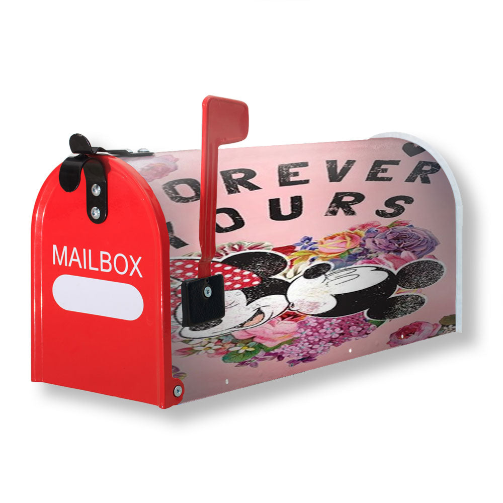 Forever Yours Mickey & Minnie Magnetic Mailbox Cover - 18.0" X 21.0"