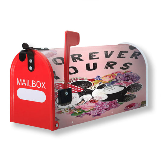 Forever Yours Mickey & Minnie Magnetic Mailbox Cover 18" x 21" Outdoor Decor