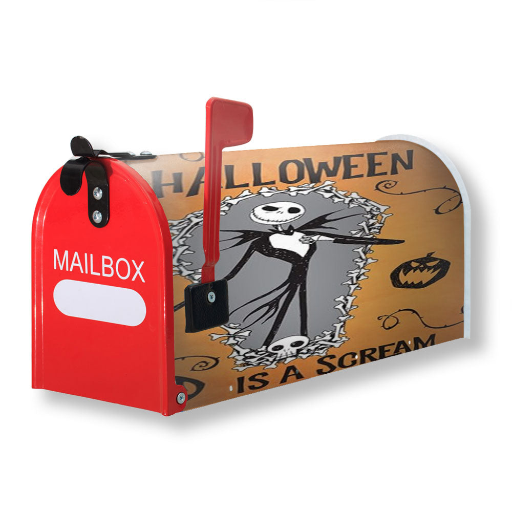 Halloween Is A Scream Jack Skellington Magnetic Mailbox Cover - 18.0" X 21.0"