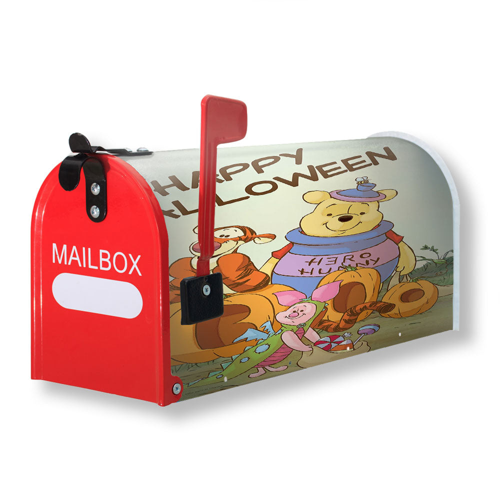 Happy Halloween Pooh Magnetic Mailbox Cover - 18.0" X 21.0"