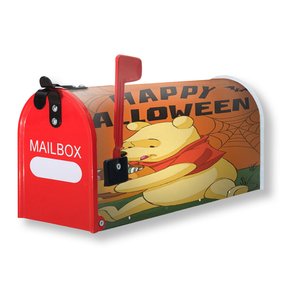 Happy Halloween Winnie The Pooh Magnetic Mailbox Cover - 18.0" X 21.0"