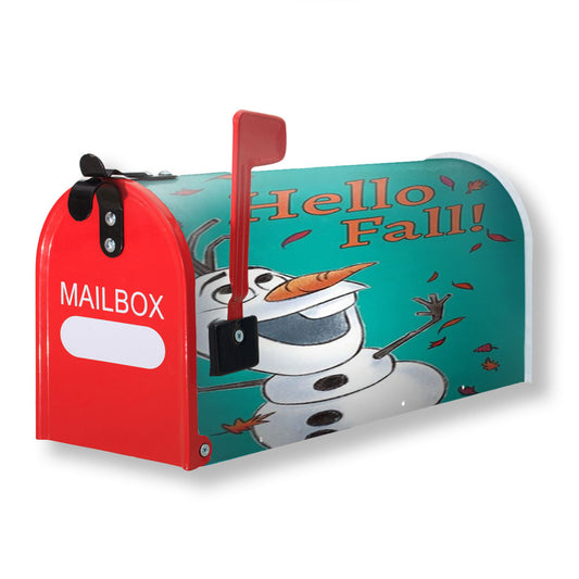 Hello Fall Olaf Magnetic Mailbox Cover 18" x 21" Outdoor Decor