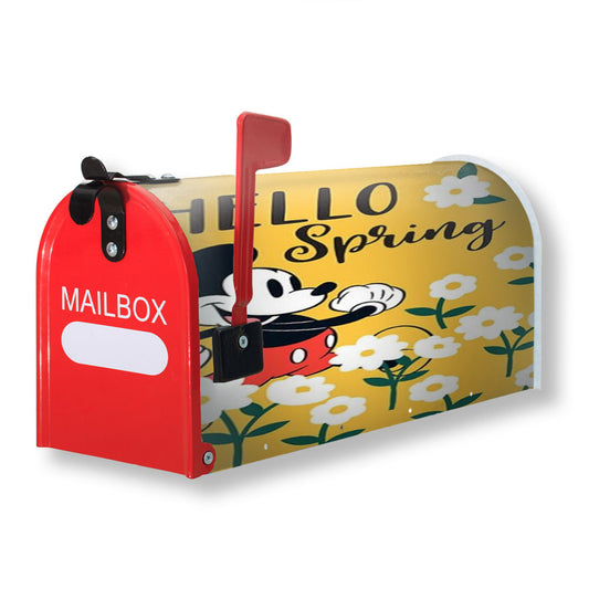 Hello Spring Daisies Mickey Mouse Magnetic Mailbox Cover 18" x 21" Outdoor Decor