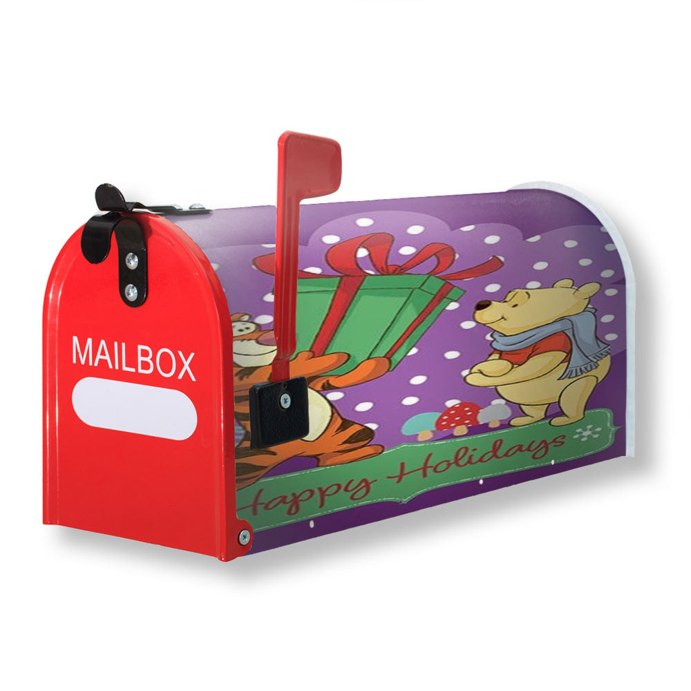 Holiday Gift Tigger And Pooh Magnetic Mailbox Cover - 18.0" X 21.0"