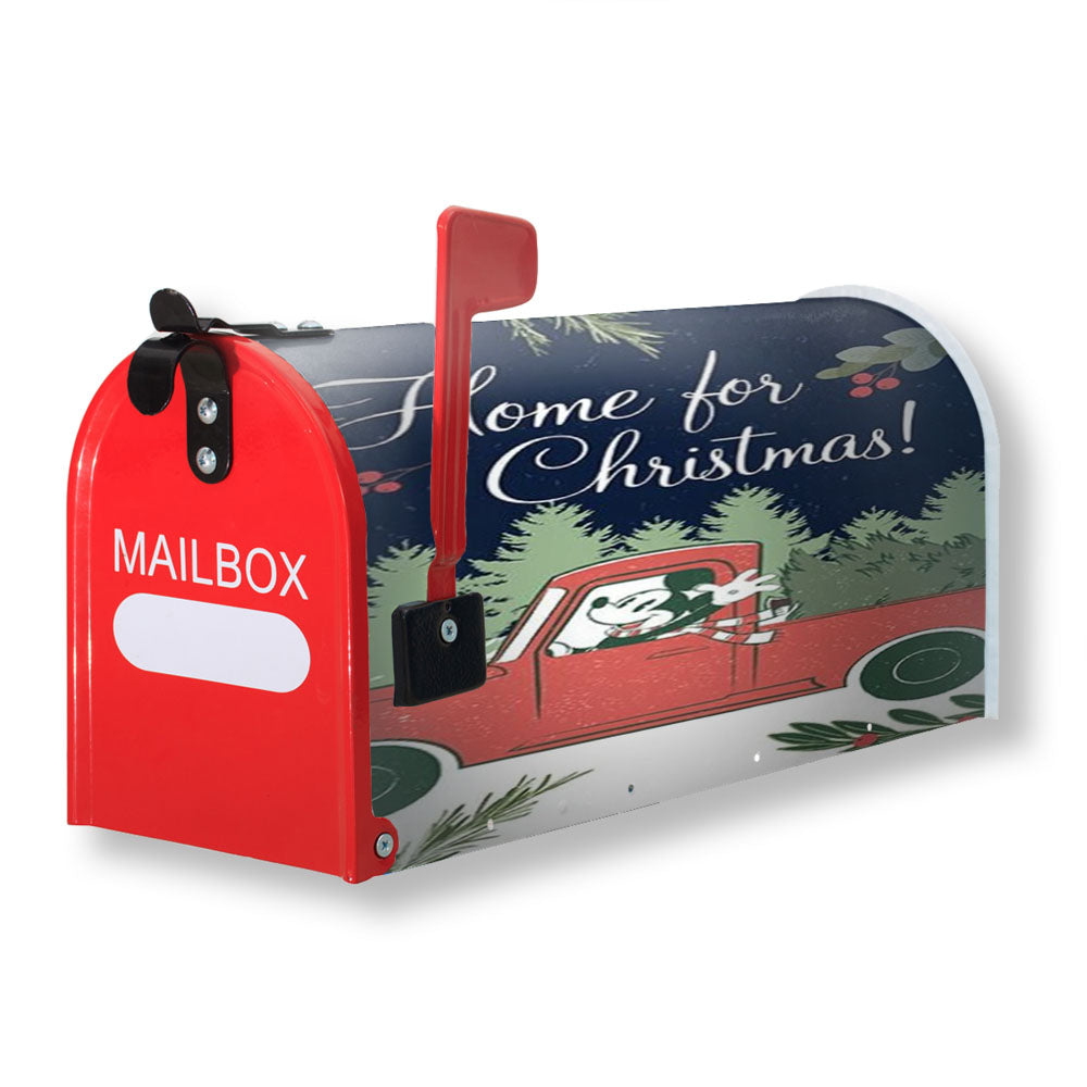 Home For Christmas Mickey Magnetic Mailbox Cover - 18.0" X 21.0"
