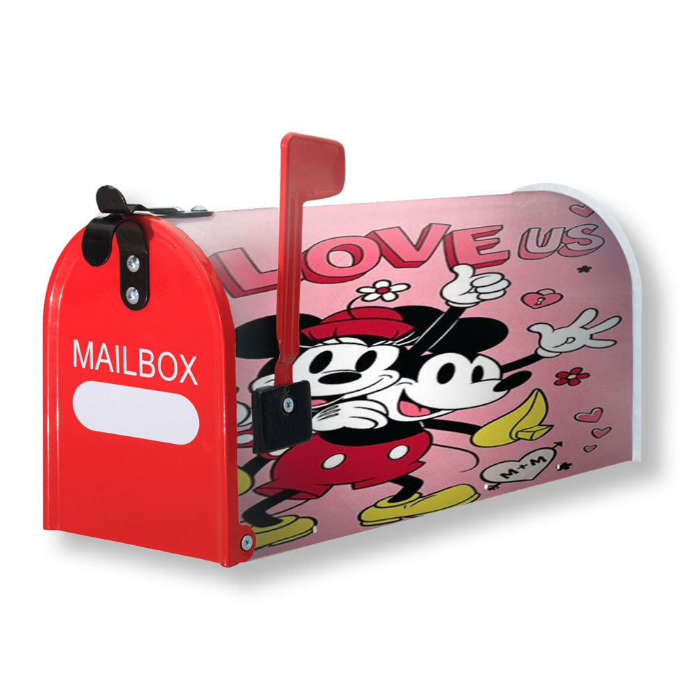 I Love Us Mickey And Minnie Magnetic Mailbox Cover - 18.0" X 21.0"