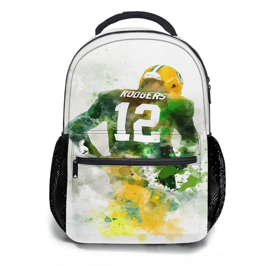 Aaron Rodgers Green Bay Packers American Football Quarterback School Backpacks