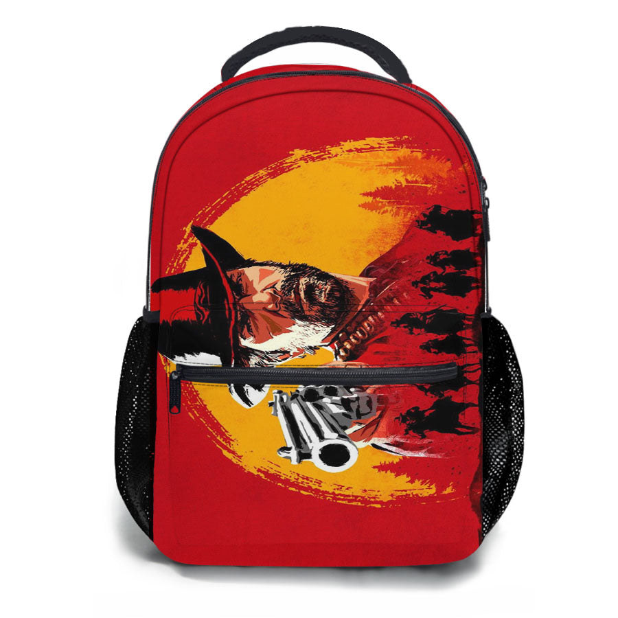 Red Dead Redemption Ii Poster School Backpacks