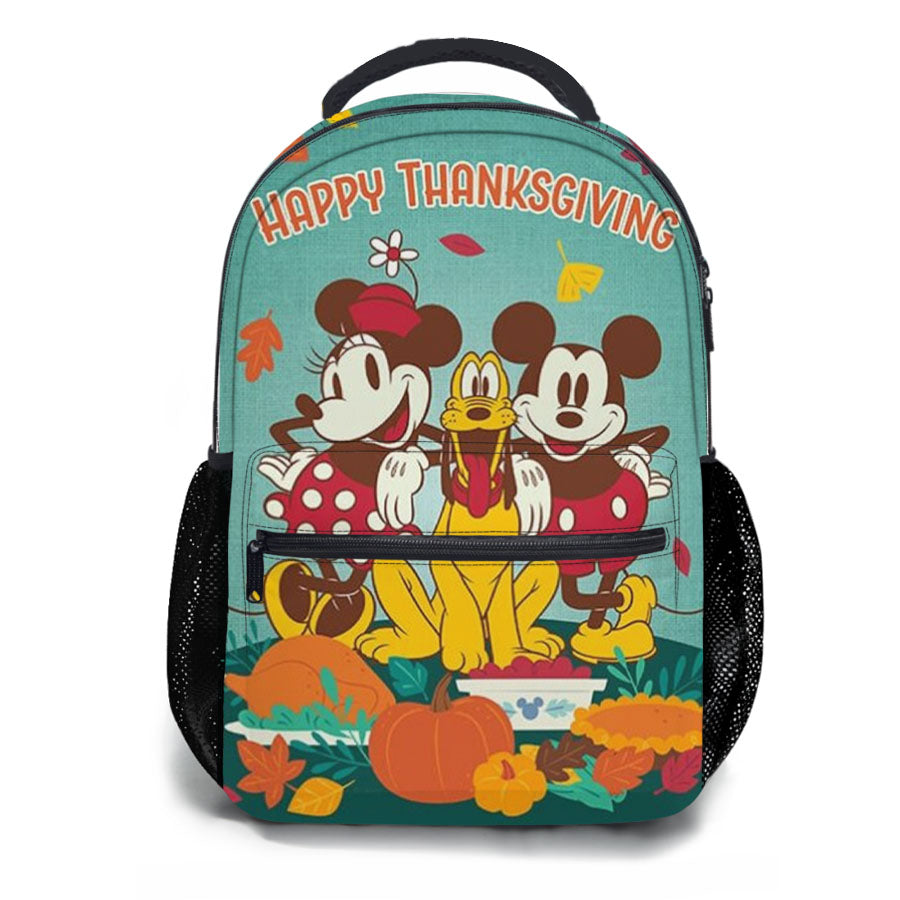 Thanksgiving Feast Mickey And Minnie School Backpacks