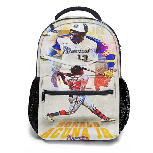 Acuna Jr Atlanta Braves Nba School Backpacks