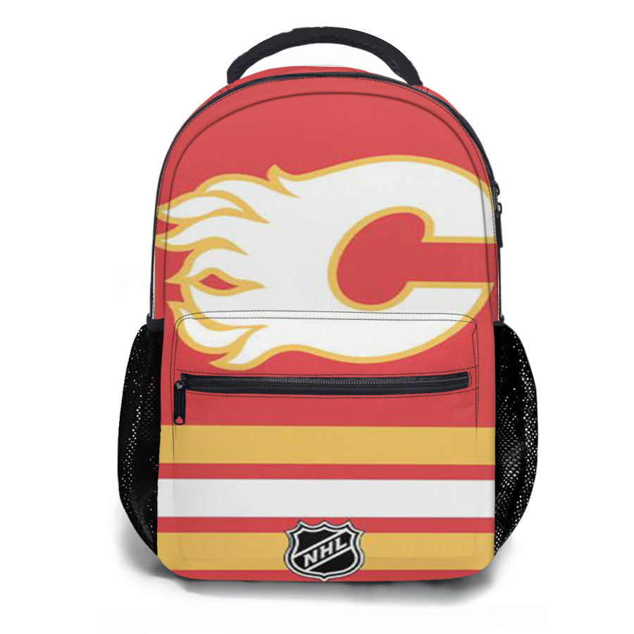 Calgary Flames Nhl Logo School Backpacks