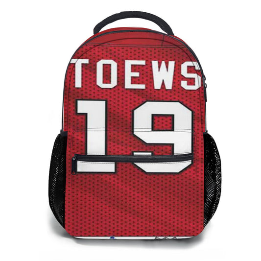 Jonathan Toews Jersey Pattern School Backpacks
