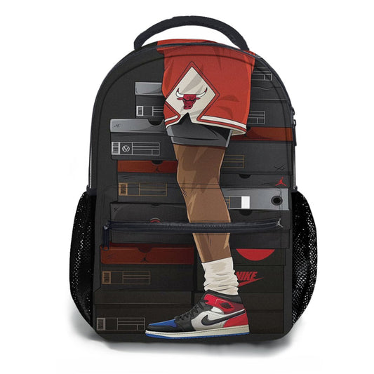 Jordan Sneaker Collection Illustration School Backpacks