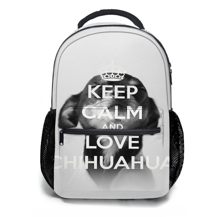Keep Calm Love Chihuahua School Backpacks
