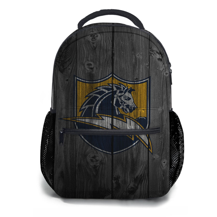 Los Angeles Chargers Logo Dark Wood Wallpaper School Backpacks