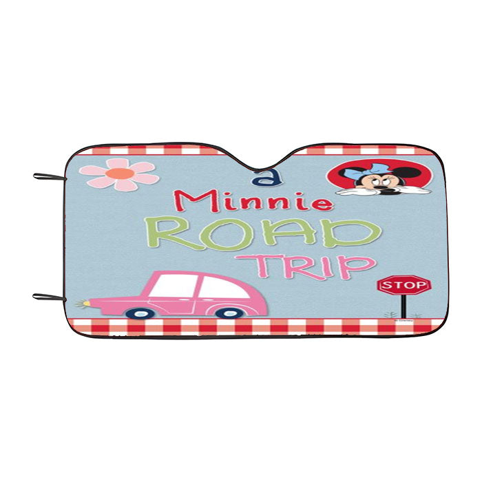 A Minnie Road Trip Car Auto Sun Shade Windshield Cover
