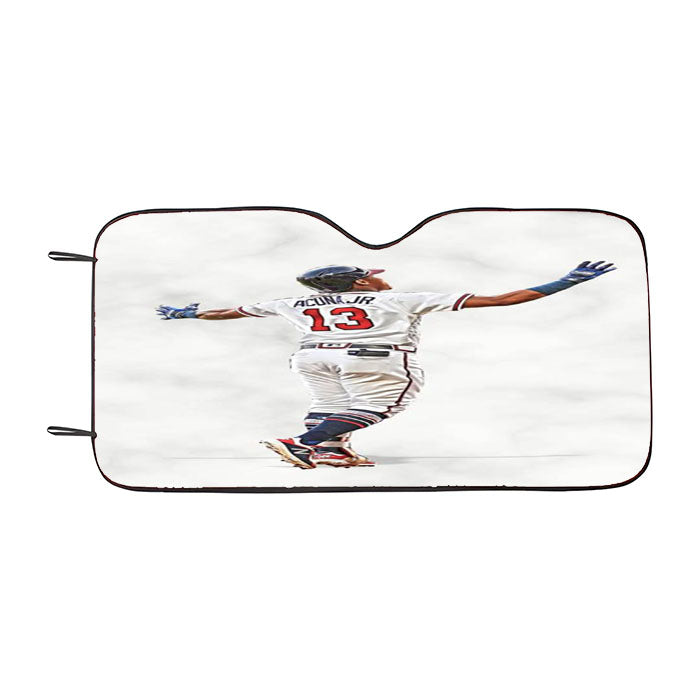 Acuna Jr Atlanta Braves Car Auto Sun Shade Windshield Cover