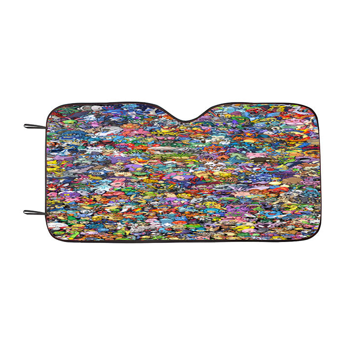 All Pokemon Bw Car Auto Sun Shade Windshield Cover