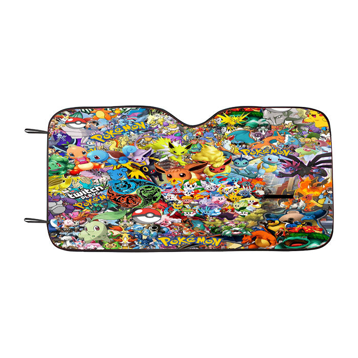All Pokemon Go Sticker Bomb Collection Car Auto Sun Shade Windshield Cover