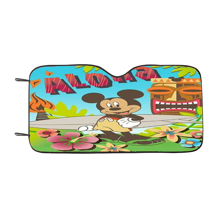 Aloha Tiki Mickey Car Auto Sun Shade Windshield Cover