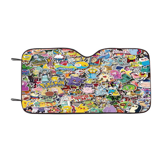 America Europe Animation Pokemon Pikachu Cartoon Car Auto Sun Shade Windshield Cover