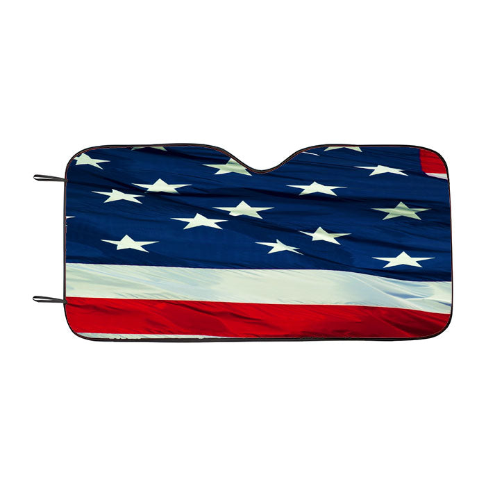 American Flag Car Auto Sun Shade Windshield Cover