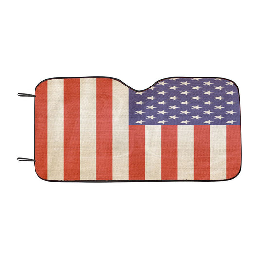 American Flag Texture Car Auto Sun Shade Windshield Cover