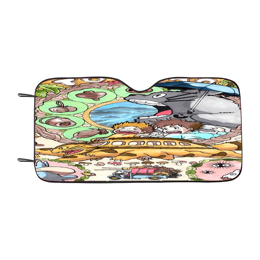 Anime My Neighbor Totoro Car Auto Sun Shade Windshield Cover
