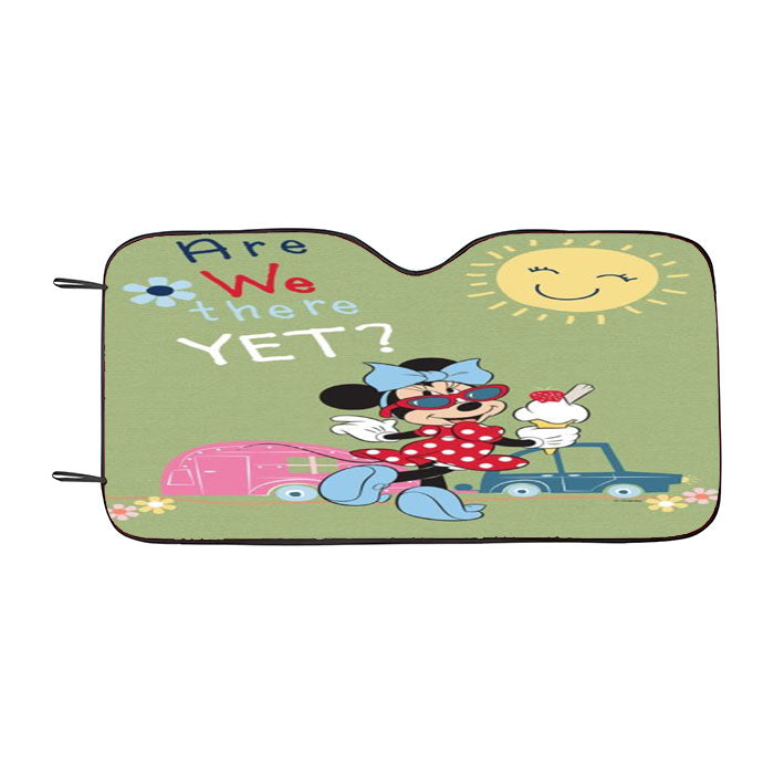 Are We There Yet Minnie Camper Car Auto Sun Shade Windshield Cover