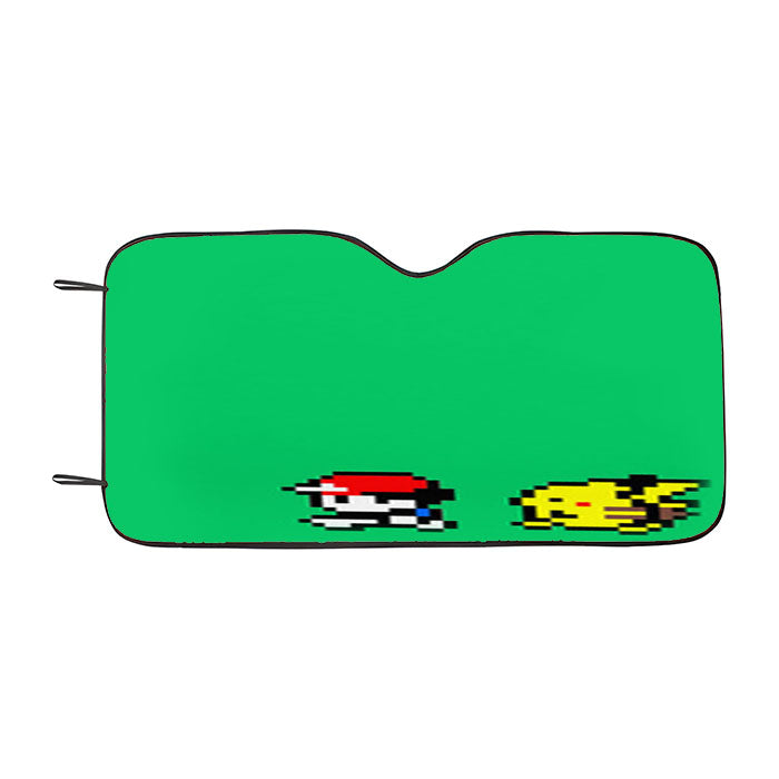Ash And Pikachu 8 Bit Pokemon Car Auto Sun Shade Windshield Cover