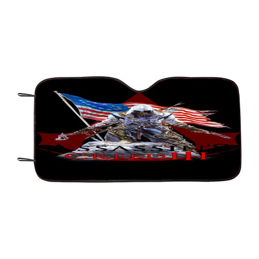 Assassin Creed 3 American Flag Car Auto Sun Shade Windshield Cover