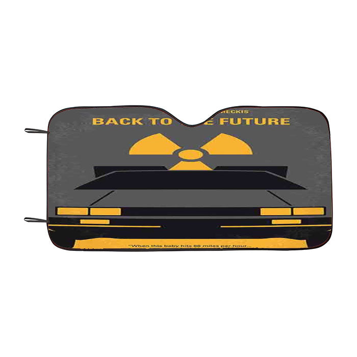 Back To The Future Minimal Movie Poster Car Auto Sun Shade Windshield Cover