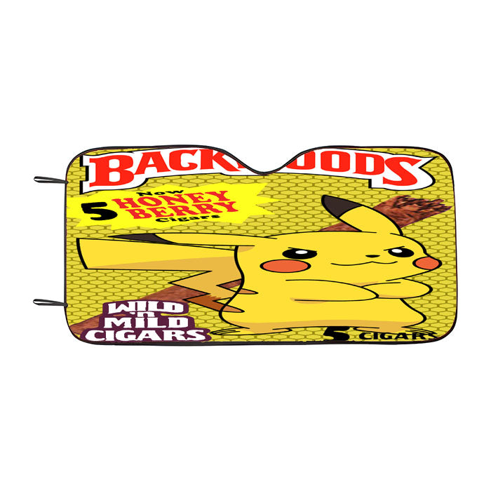 Backwoods Pikachu Blunt Wraps Car Auto Sun Shade Windshield Cover