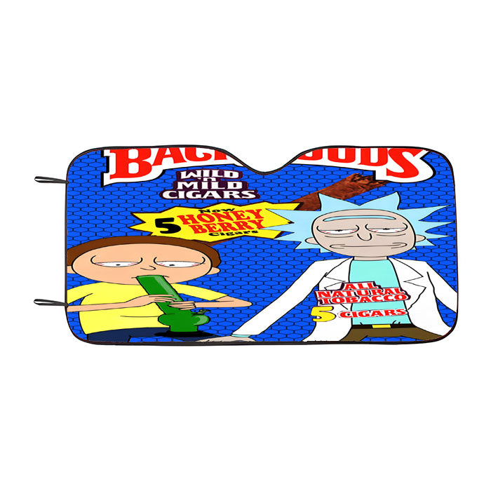 Backwoods X Rick And Morty Car Auto Sun Shade Windshield Cover