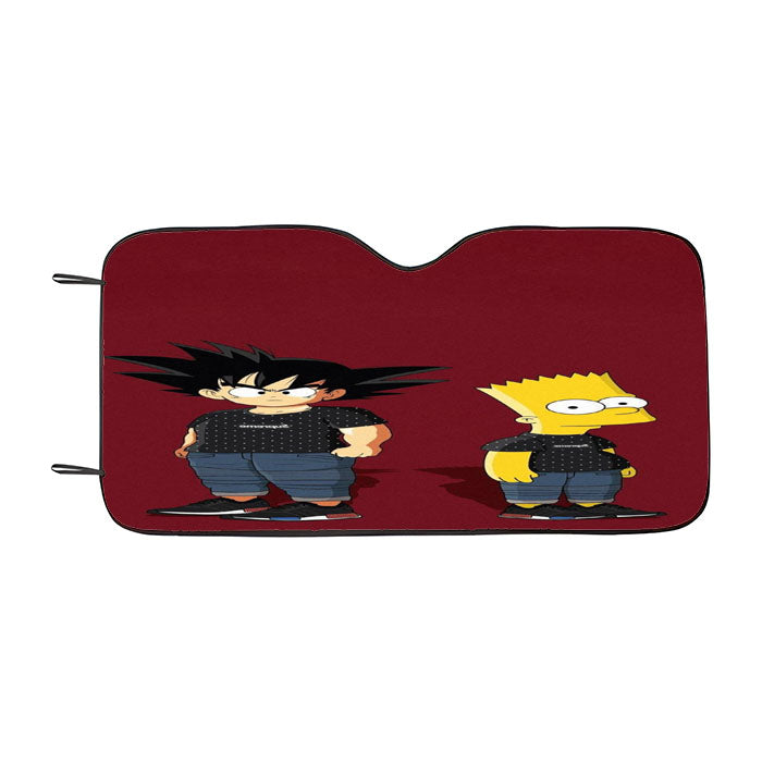 Bart Simpson Goku Dragon Ball Supreme Car Auto Sun Shade Windshield Cover