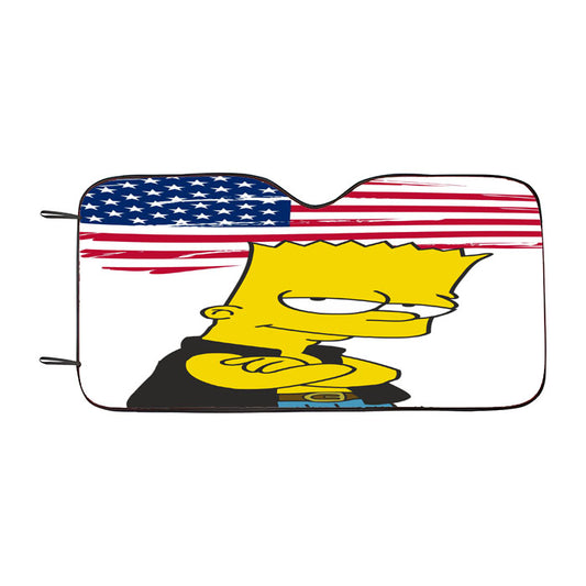 Bart Simpson Supreme Usa Car Auto Sun Shade Windshield Cover