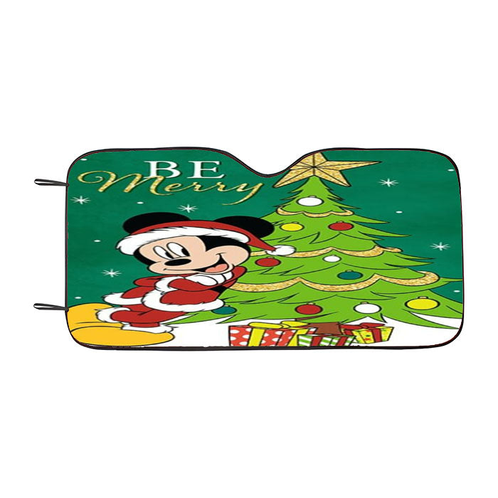 Be Merry Santa Mickey Car Auto Sun Shade Windshield Cover